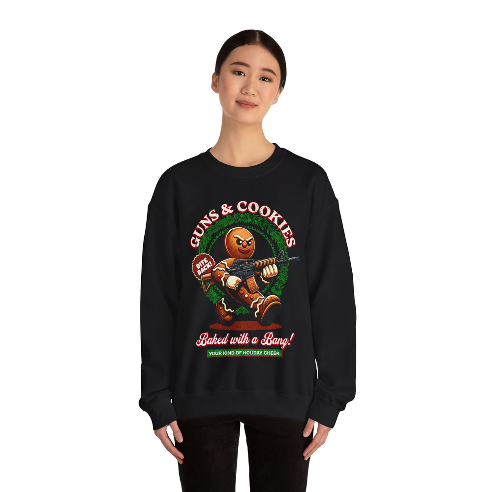 GUNS AND COOKIES XMAS SWEATSHIRT