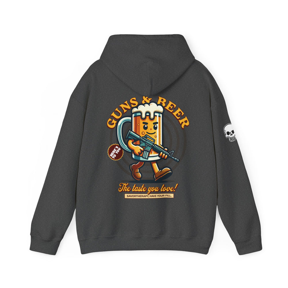 GUNS AND BEER VINTAGE HOODIE