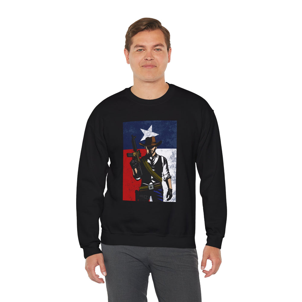 COWBOY TEXAS FLAG SWEATSHIRT