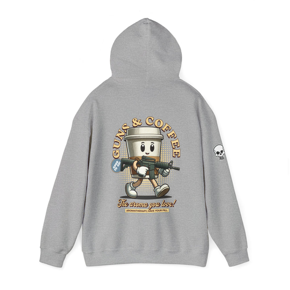 GUNS AND COFFEE VINTAGE HOODIE