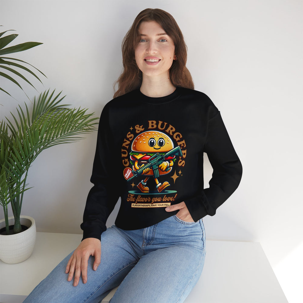 GUNS AND BURGERS VINTAGE SWEATSHIRT