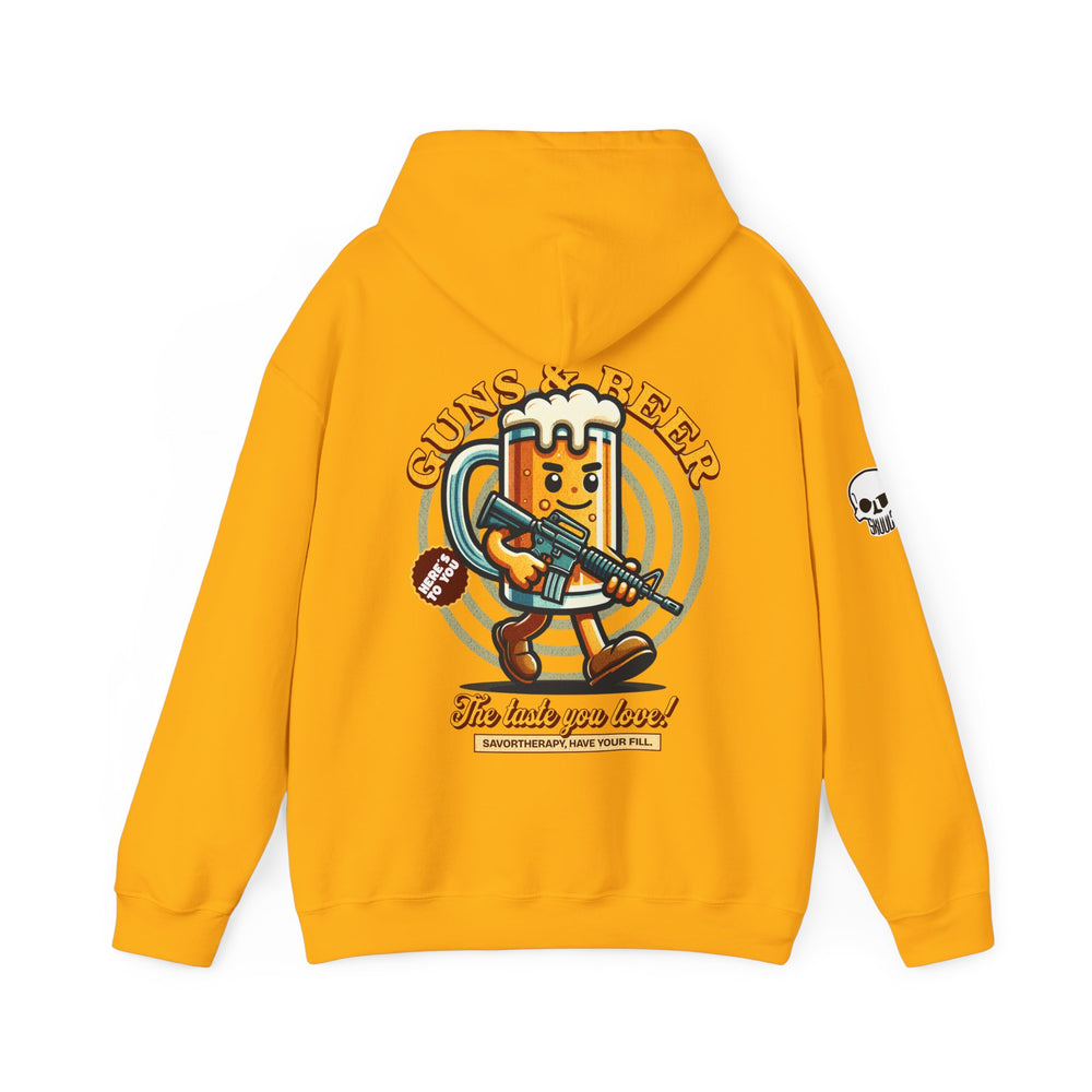 GUNS AND BEER VINTAGE HOODIE