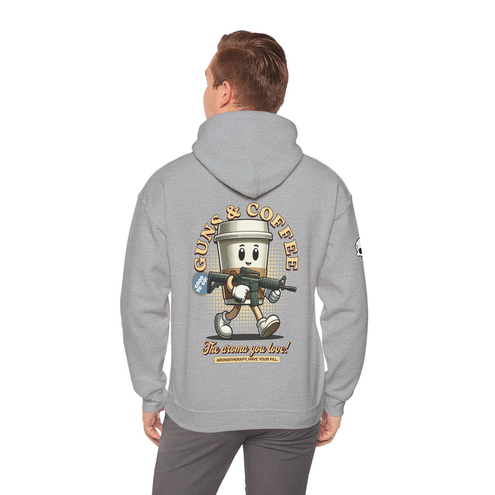 GUNS AND COFFEE VINTAGE HOODIE